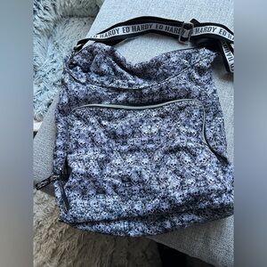 Ed Hardy brand bag skull pattern in a black and white